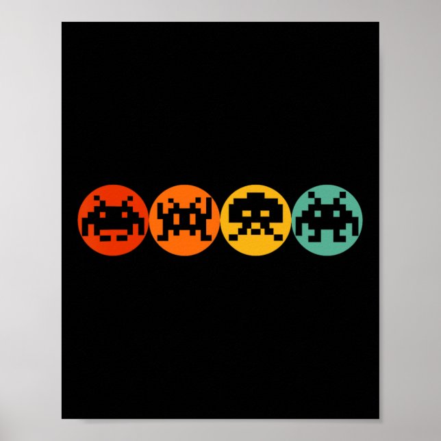 Poster Arcade retrô do jogo de vídeo dos anos 80 (Frente)