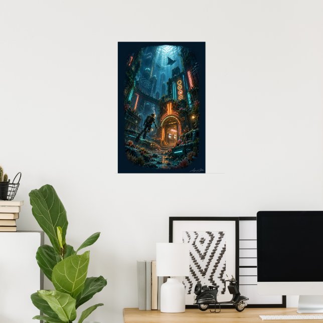 Poster Arcade Submerso (Escritório em casa)