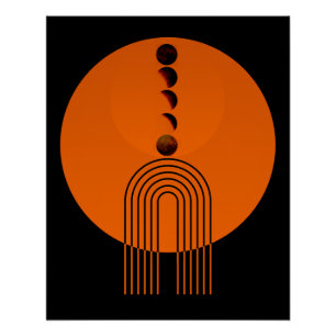 Pôster Arcaico Arco Século Lua Planeta