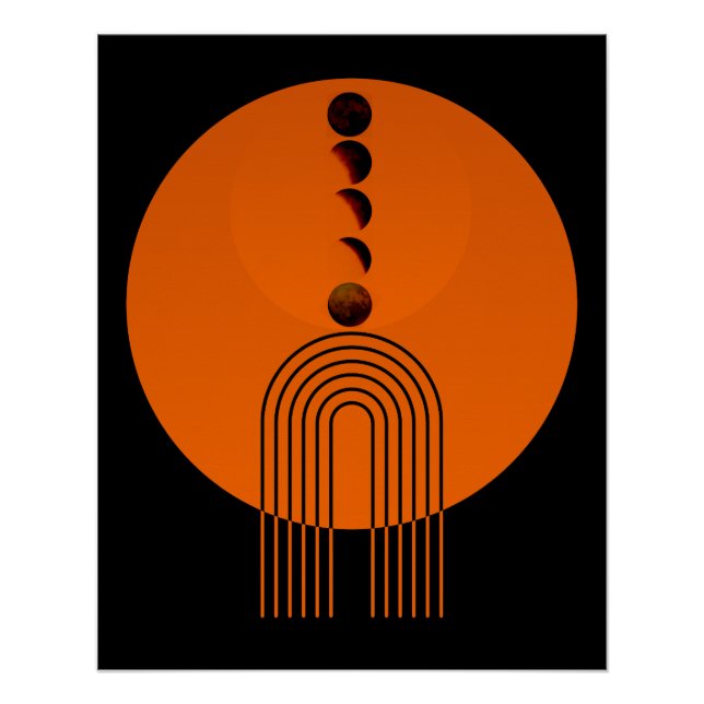Pôster Arcaico Arco Século Lua Planeta (Frente)
