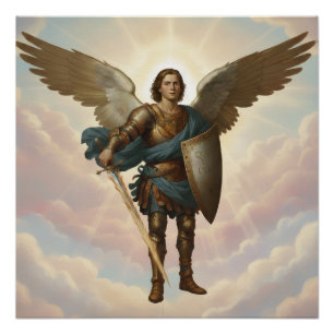 Pôster Arcanjo Miguel Pintura Anjo Miguel
