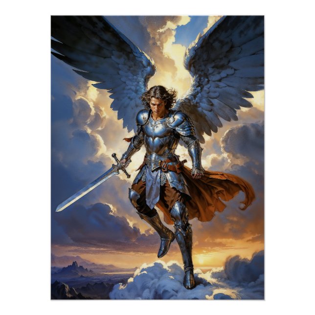 Pôster Arcanjo Miguel Poder Celestial (Frente)