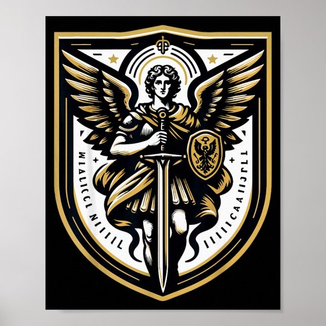 Poster Arcanjo São Miguel Cristão  (Frente)