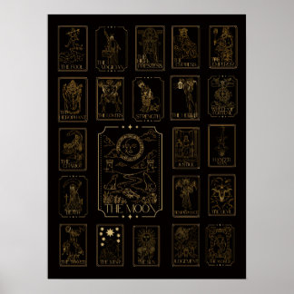 Poster Arcanos Maiores do Tarot - Apresentando a Lua
