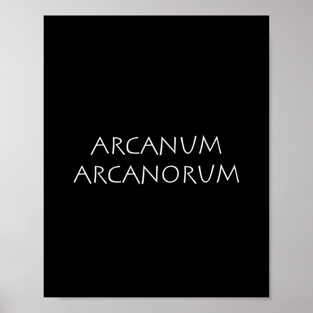 Poster Arcanum arcanorum (Frente)