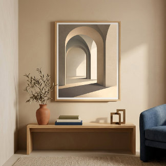 Poster Arch Corridor Wall Art for Living Room Decor