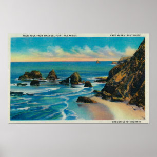 Poster Arch Rock from Maxwell Point, OceansideCoast