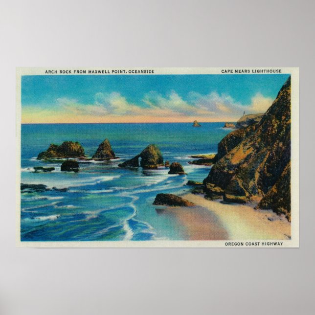 Poster Arch Rock from Maxwell Point, OceansideCoast (Frente)
