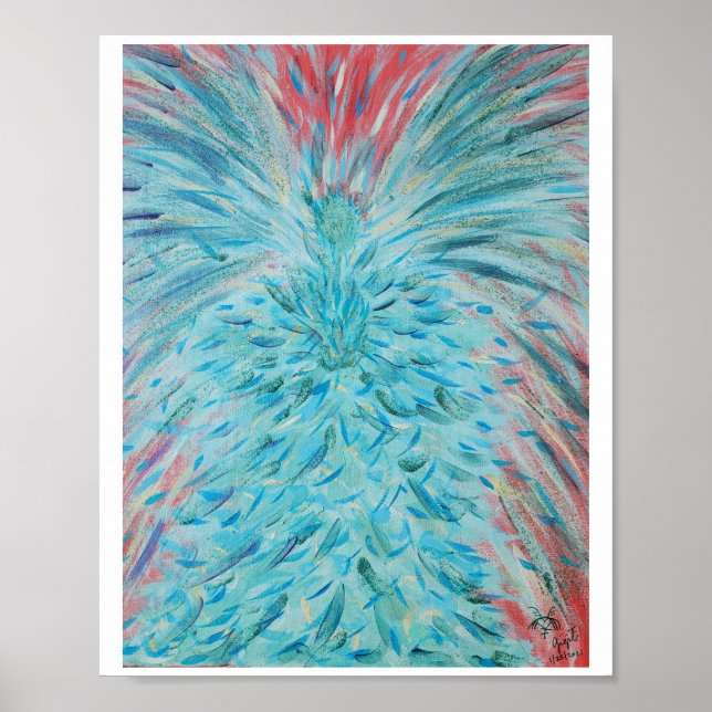 Poster Archangel Haniel energy art poster, 8"x10" (Frente)