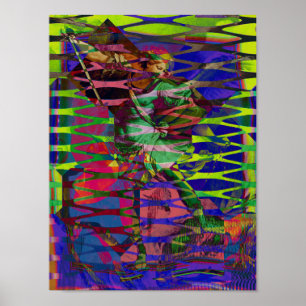 Poster Archangel Michael Derrote Satã MSG Optik Grid