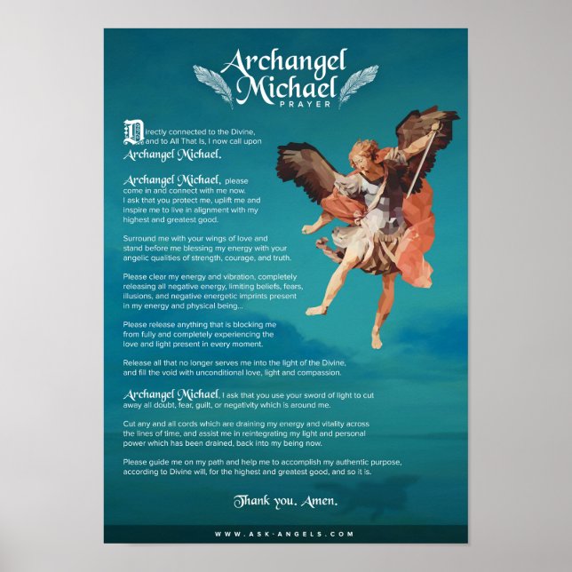 Poster Archangel Michael Prayer (Frente)
