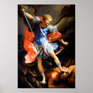 Poster Archangel Michael trSample Satã Guido Reni
