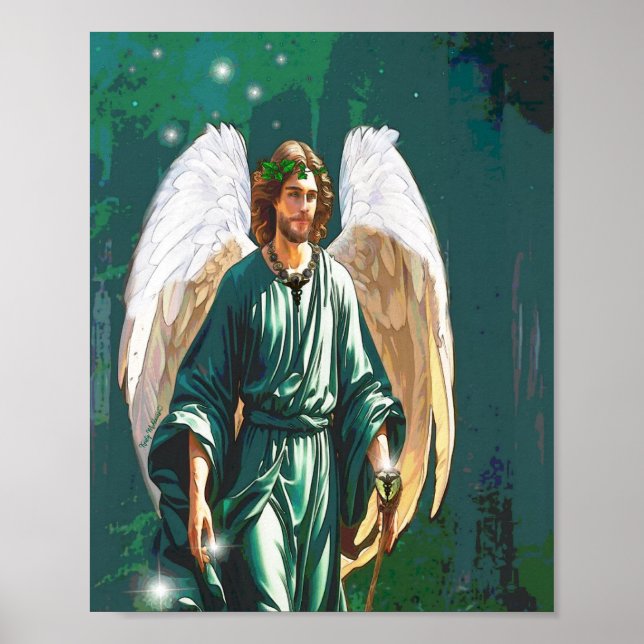 Poster Archangel Raphael Angel of Healing Wall Art Print (Frente)