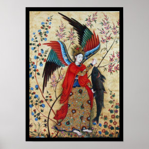 PÔSTER ARCHANGEL RAPHAEL E PEIXE