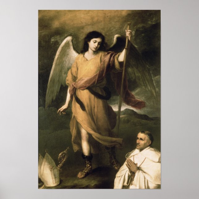 Poster Archangel Raphael with Bishop Domonte (Frente)