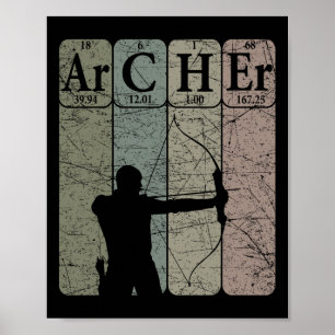 Poster Archer Periódico Mesa Elements Arco Hunting Archer