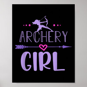 Poster Archery Girl Engraçado Female Archer Citação Arco
