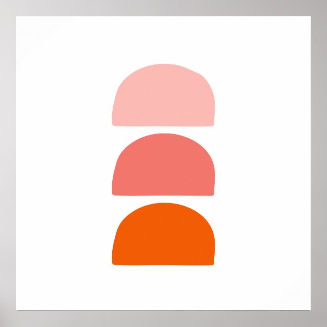 Poster Arches Cor de Coral Rosa (Frente)