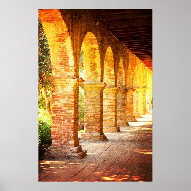 Poster Arches Mission San Juan Capistrano (Frente)