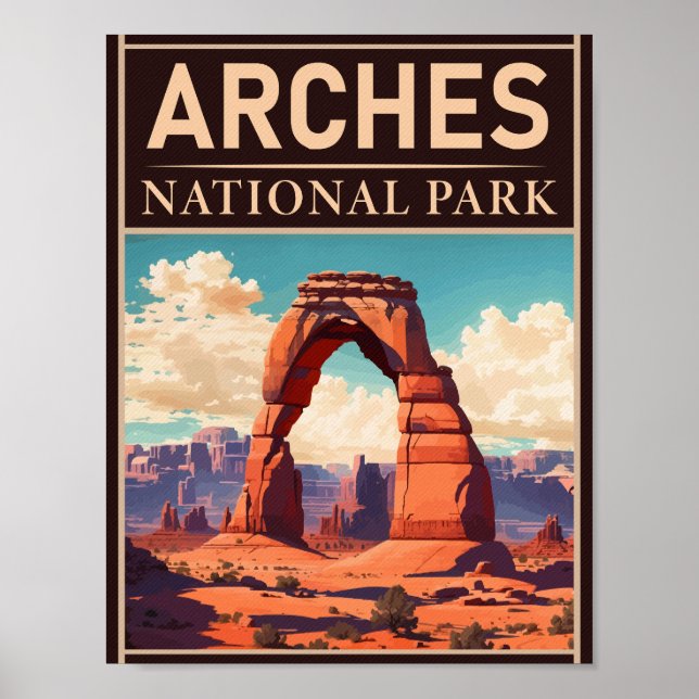 Poster Arches National Park Moab Utah - Arco Delicado (Frente)