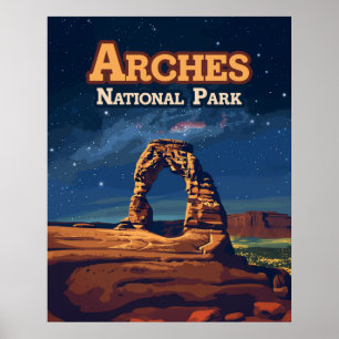Poster Arches National Park Utah Delicate Arch Moab