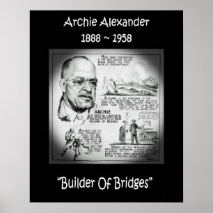 Poster Archie Alexander ~ Mathematician/Engenheiro~Builde
