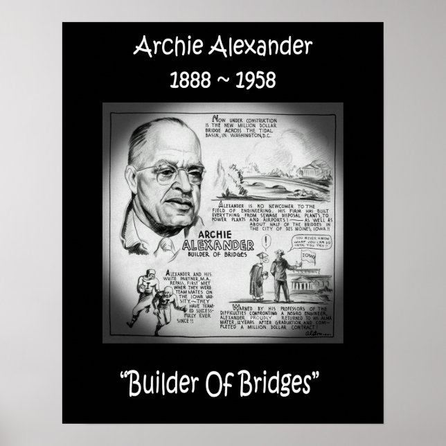 Poster Archie Alexander ~ Mathematician/Engenheiro~Builde (Frente)