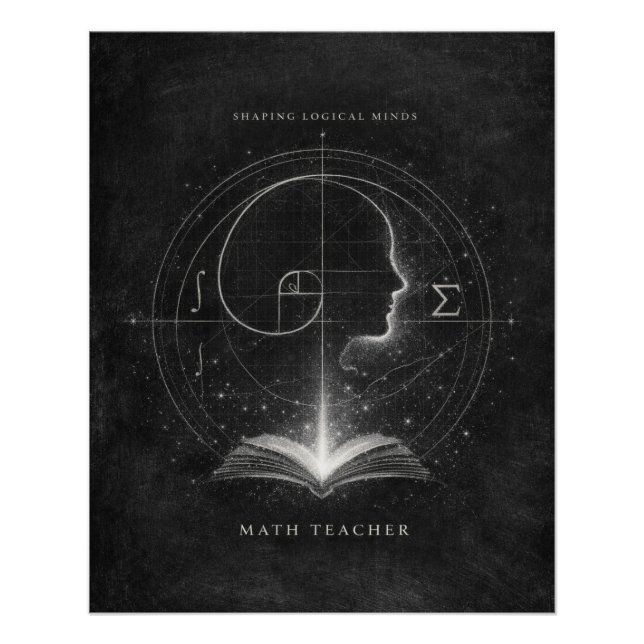 Pôster Architect of Future Minds Math Teacher Art (Frente)