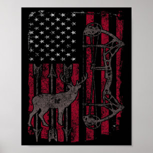 Poster Arco Americano de Bandeira Caçando Distúrbios Patr
