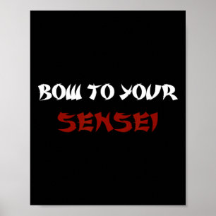 Poster Arco Ao Seu Sensei Engraçado, Mestre De Karate Jap