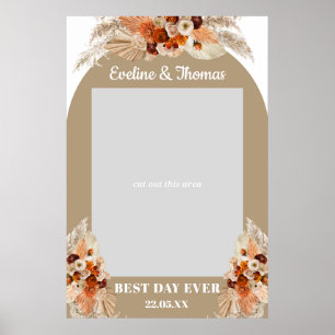 Poster Arco boho de terracota adorno fotográfico para cas