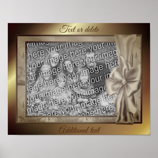 Poster Arco Brown Satin Frame Crie sua própria foto (Frente)