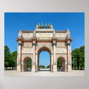 Poster Arco Carrousel de Triunfo em Paris, França