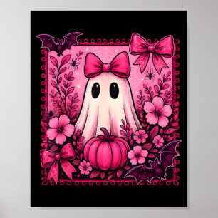 Poster Arco Coquete de Halloween Fantasma Fofo Floral Men