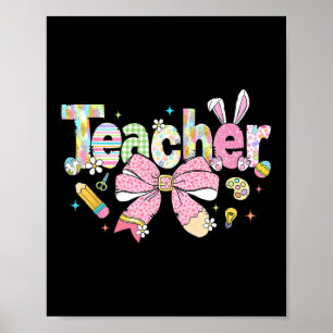 Poster Arco Coquete de Lápis de Páscoa do Professor Bunny