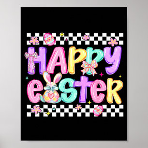 Poster Arco Coquete Dia Feliz de Páscoa Ovos Coelho Coelh