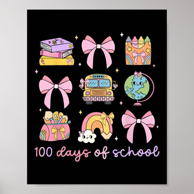 Poster Arco Coquette 100 Dias De Professora Aluna Gi (Frente)