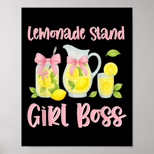 Poster Arco Coquette Lemonade Stand Girl Chefe Ceo Lemon  (Frente)