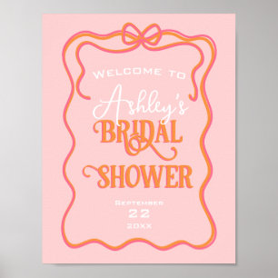 Poster Arco Cor-de-rosa cor-de-laranja com Chá de panela