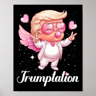 Poster Arco Cupido Trump E Namorados De Seta Engraçado
