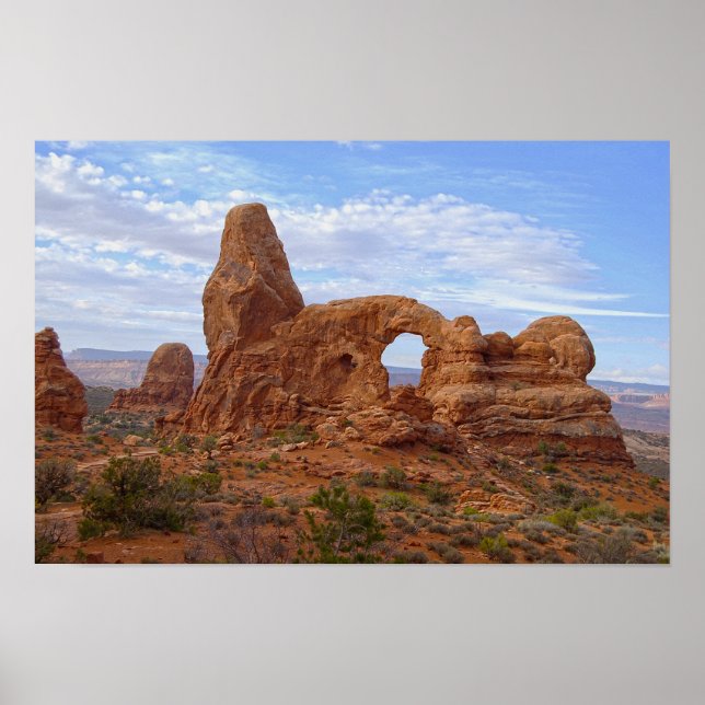 Poster Arco da Torre no Parque Nacional dos Arcos, Utah (Frente)