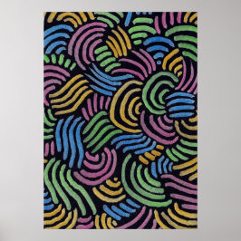 Poster arco de abstrato colorida