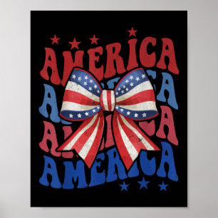 Poster Arco de Coquete Americana Bandeira Patriótica dos