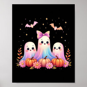 Poster Arco de coquete fantasma do Halloween Cai Pumpkin 