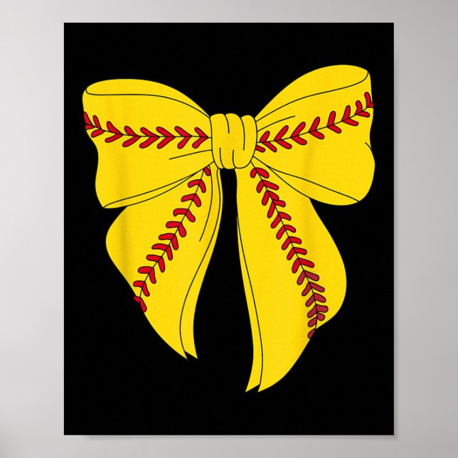 Poster Arco De Coquetes De Softball Cuta Para Mulheres Mo (Frente)