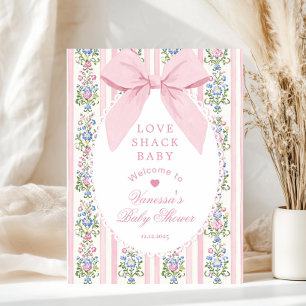 Poster Arco de Coquetes do Amor Chá de fraldas Bem-vindo