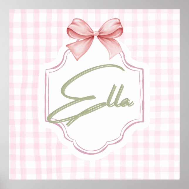 Poster Arco de Ensino da Ella Baby Girl Personalizado (Frente)
