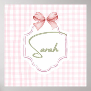 Poster Arco de entrada da Sarah Baby Girl Personalizado