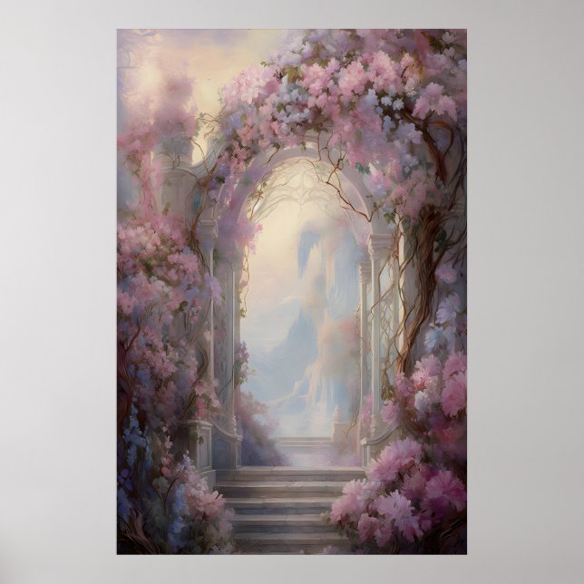 Poster Arco de Flor Enfeitiçada Jardim Etéreo Parede (Frente)
