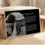 Poster Arco de Foto de Juramento de Casamento Moderno Pre<br><div class="desc">Precisa de uma arte de parede de votos de casamento elegante e minimalista? Nosso design apresenta tipografia de roteiro moderno,  uma moldura de foto de arco e um design minimalista. Personalize com seus próprios nomes,  votos e detalhes do casamento. Foto por prostooleh / Freepik.</div>